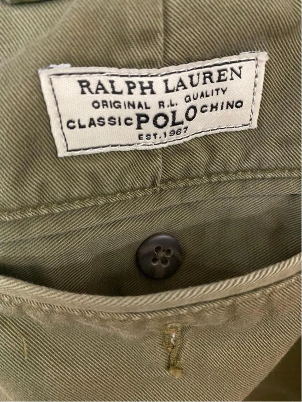 Polo Ralph Lauren Classic Chino Pants Olive Green Men’s 38x30 Cotton Preppy